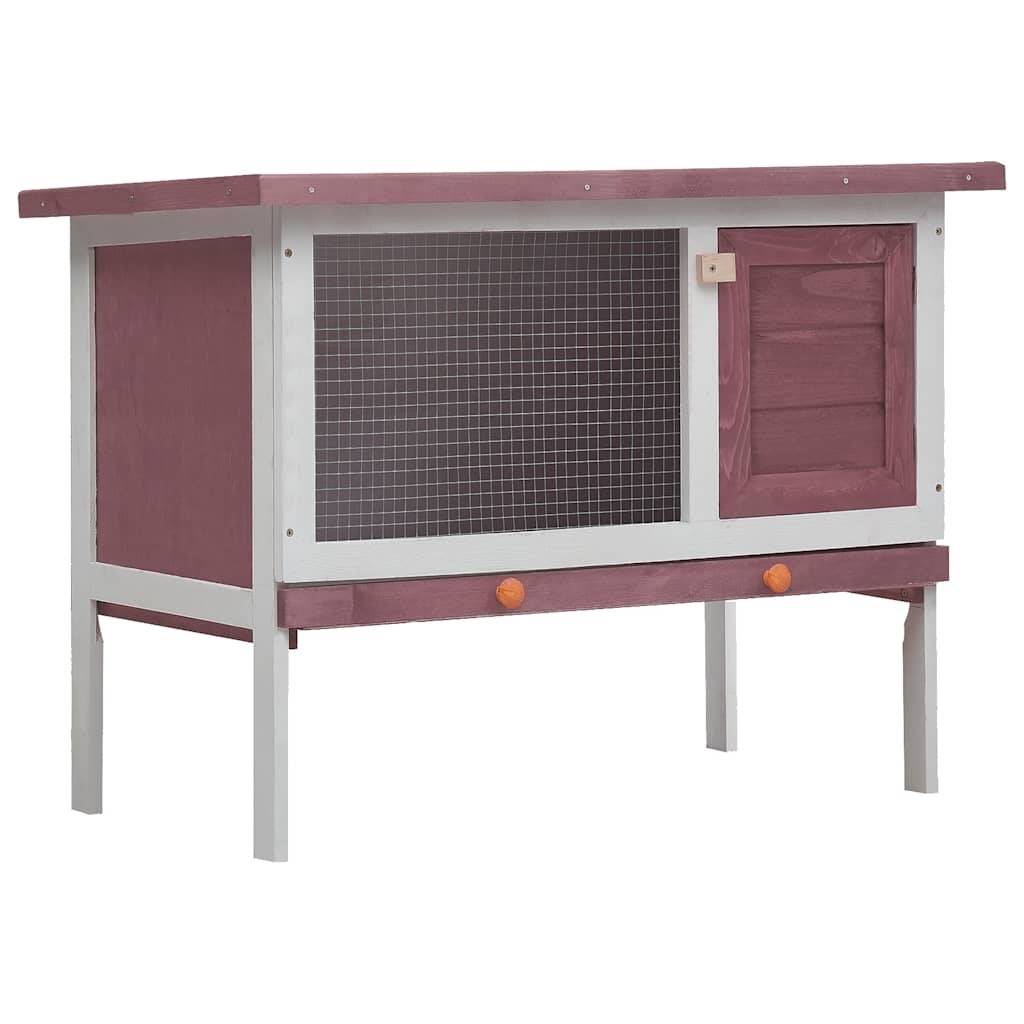 Vidaxl - Clapier d'extérieur 1 niveau Marron Bois vidaXL 170829 - Imagen 1