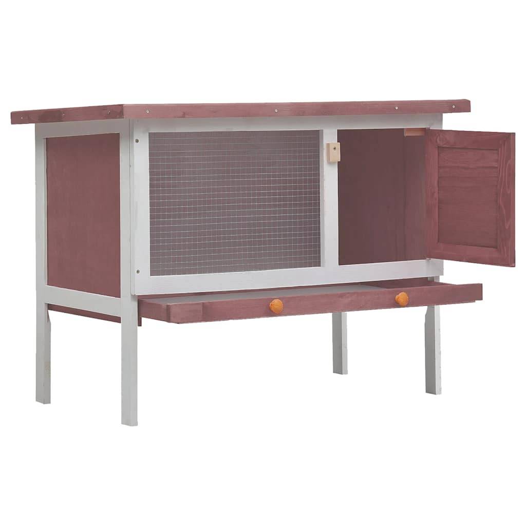 Vidaxl - Clapier d'extérieur 1 niveau Marron Bois vidaXL 170829 - Imagen 2