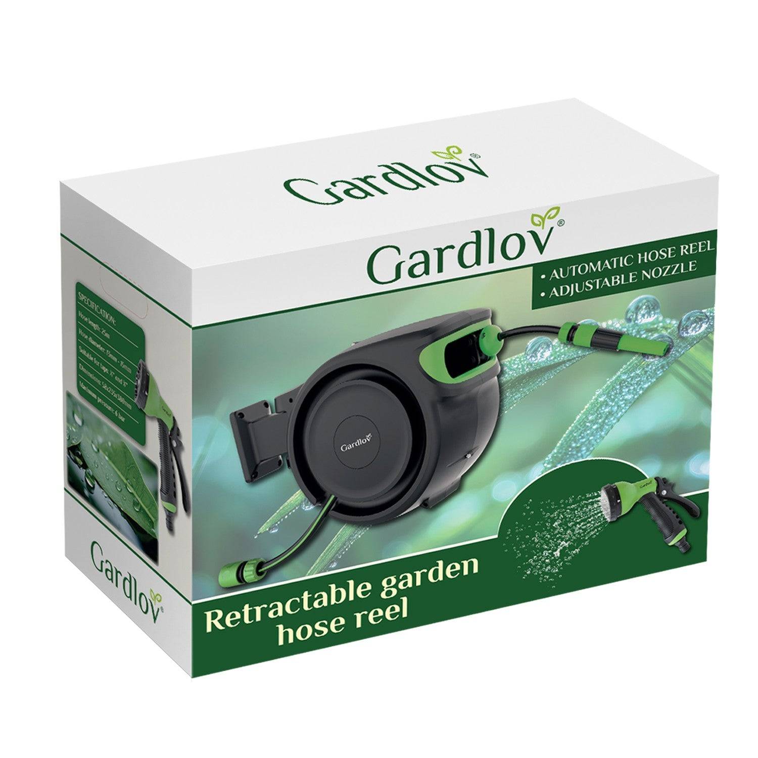 Enrouleur tuyau d'arrosage automatique jardin  25 m - Image 3
