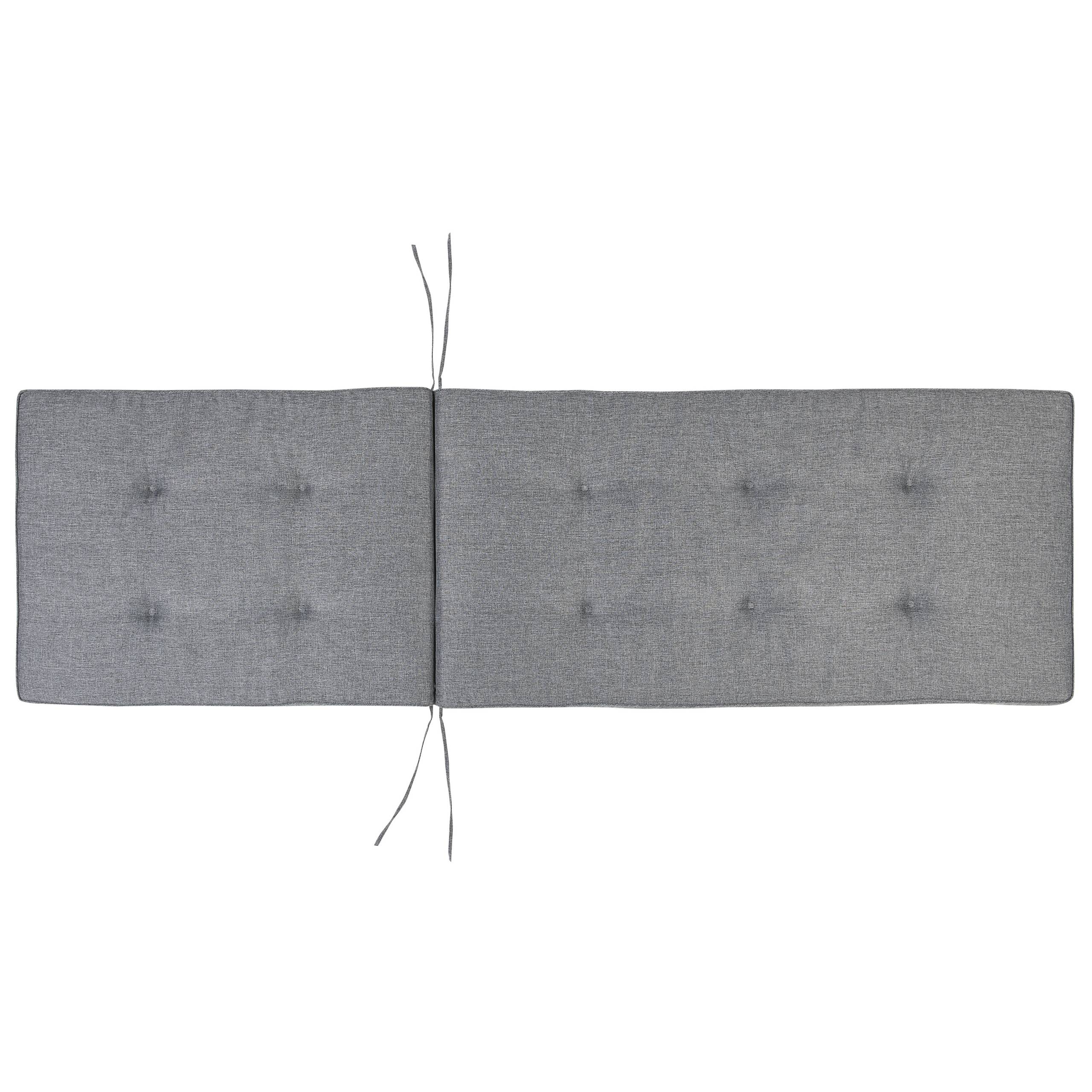 Beliani - Coussin Moelleux pour Chaise Longue Transat de Jardin 192 x 56 x 5 cm en Tissu Imperméabe anti-UV Gris Idéal pour Bain de Soleil Beliani - Imagen 4