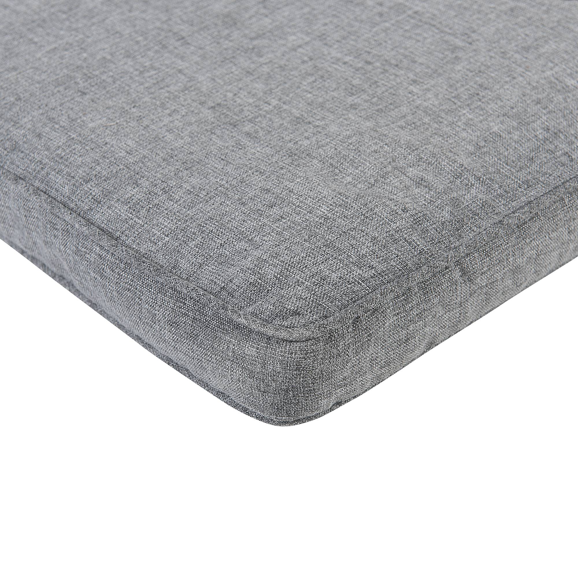 Beliani - Coussin Moelleux pour Chaise Longue Transat de Jardin 192 x 56 x 5 cm en Tissu Imperméabe anti-UV Gris Idéal pour Bain de Soleil Beliani - Imagen 5