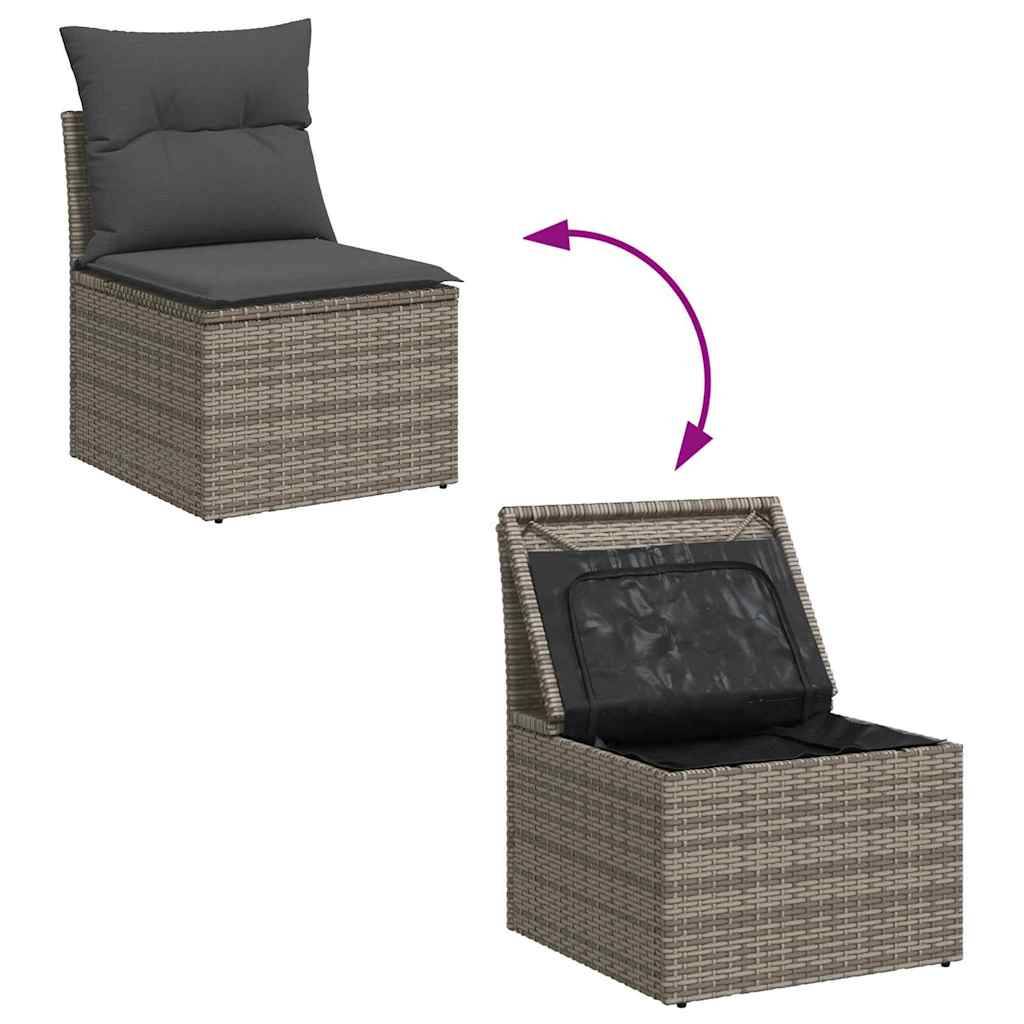 Salon Bas Jardin 6 Pièces en Résine Grise – Set Détente Modulable avec Coussins Confortables – ComfortXL Outdoor Living - Image 6