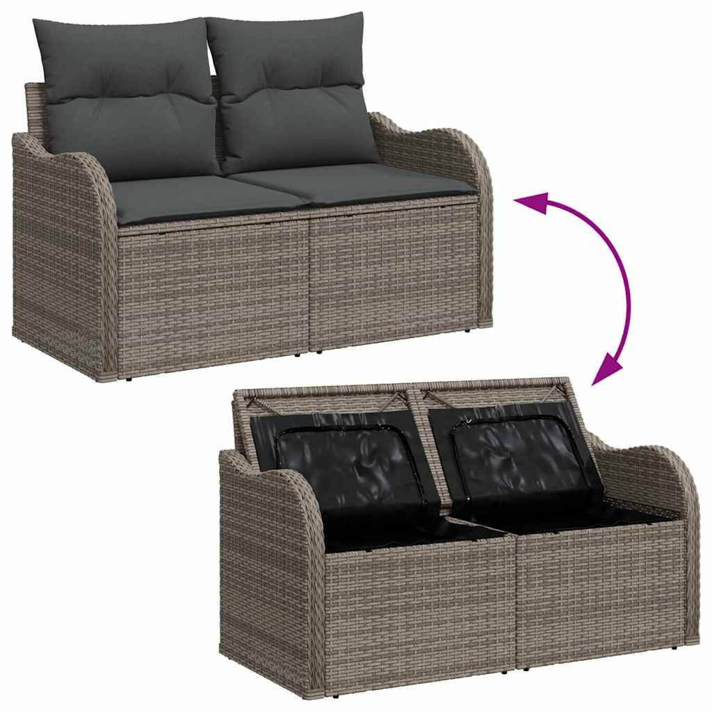 Salon Bas Jardin 6 Pièces en Résine Grise – Set Détente Modulable avec Coussins Confortables – ComfortXL Outdoor Living - Image 8
