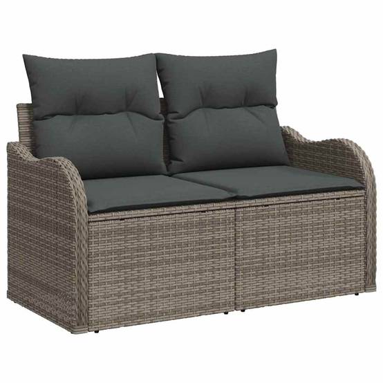 Salon Bas Jardin 6 Pièces en Résine Grise – Set Détente Modulable avec Coussins Confortables – ComfortXL Outdoor Living - Image 4