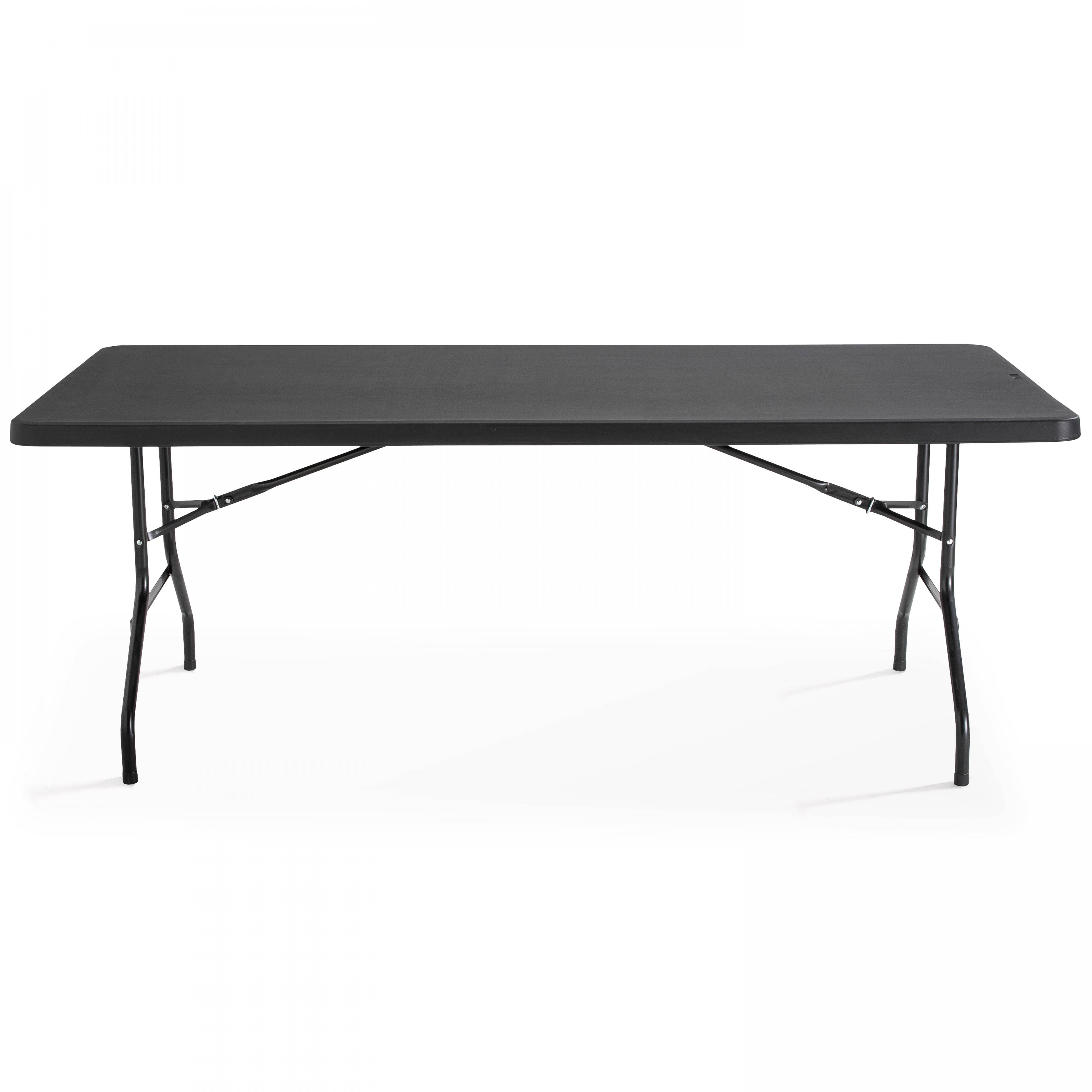 Oviala - Table de réception pliante noire 180 cm 8 places Rekkem - Oviala - Imagen 2