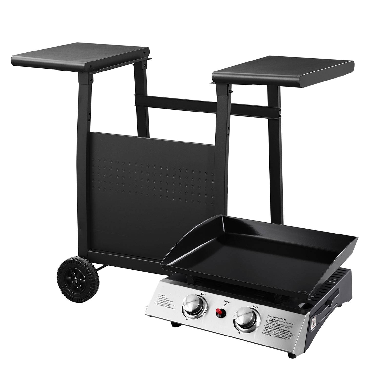 Plancha au gaz MALA - 2 brûleurs 5kW + chariot - HAPPY GARDEN - Imagen 2