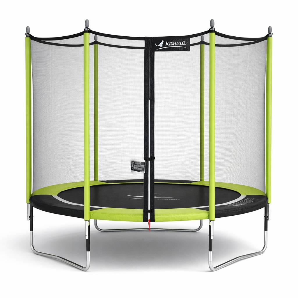 Kangui - Trampoline jardin Ø 250 cm + filet de sécurité - JUMPI 250 - Noir/Vert Kangui - Imagen 1