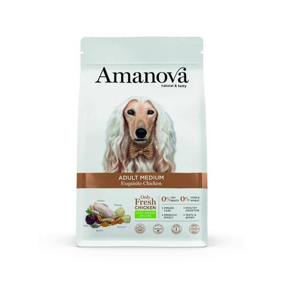 Croquettes chien medium poulet Amanova 12 kg - Image 1
