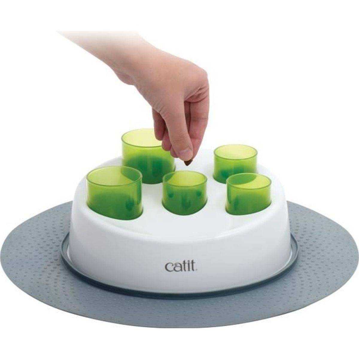 Tapis de jeu interactif pour chats Catit Senses 2.0 Digger, tubes étroits et larges, distributeur friandises - CAT IT - Image 1
