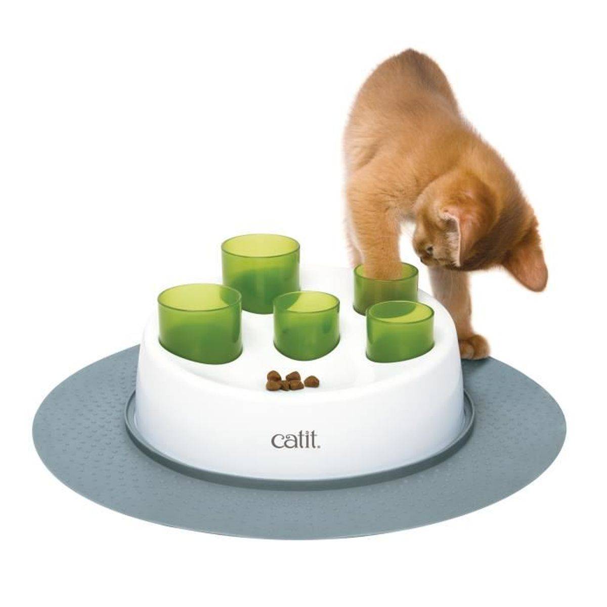 Tapis de jeu interactif pour chats Catit Senses 2.0 Digger, tubes étroits et larges, distributeur friandises - CAT IT - Image 2