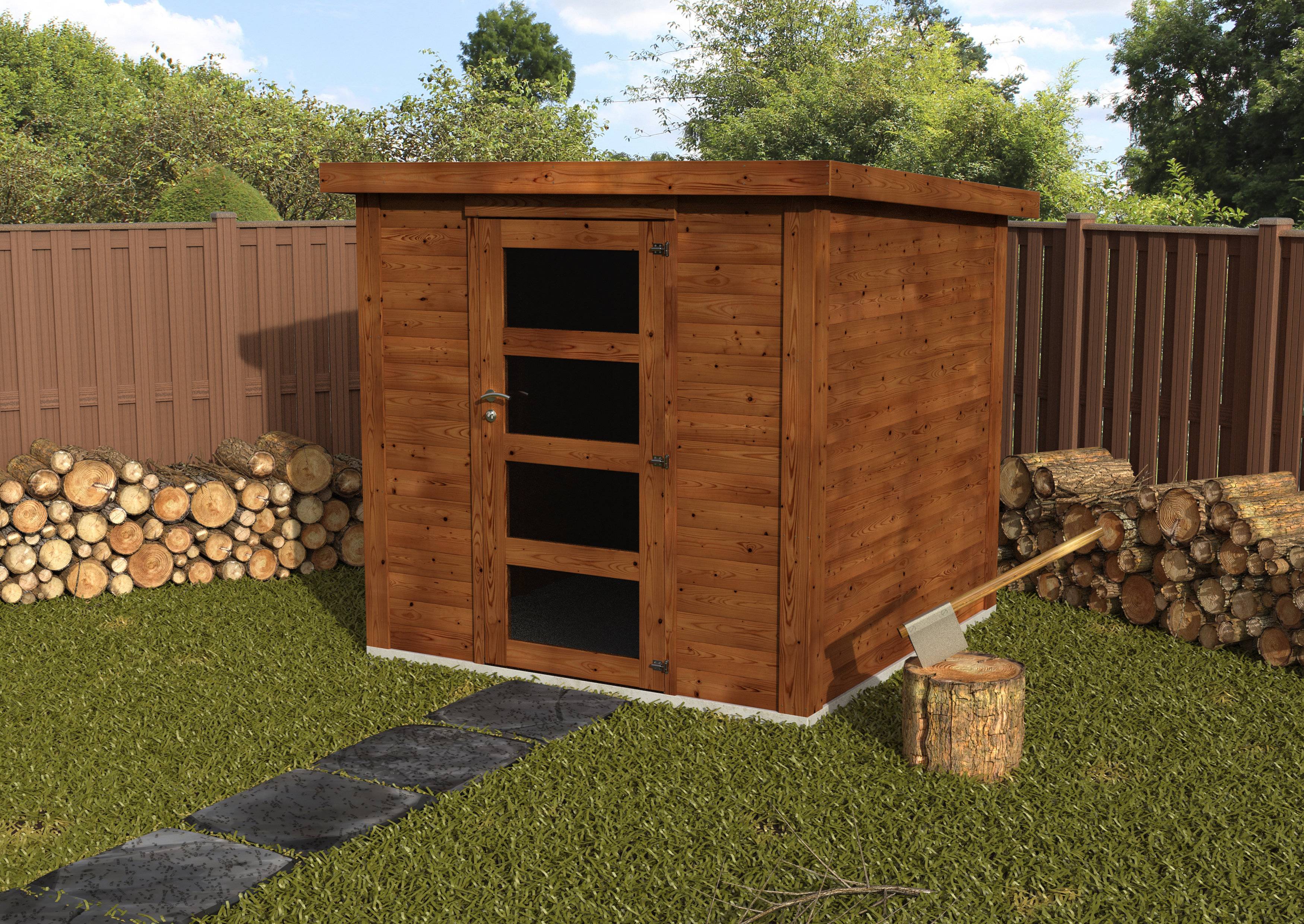 Decor et Jardin - ABRI DE JARDIN BOIS TRAITÉ CHLOÉ - 3,80 m² - Ep : 19 mm - Couleur : traité autoclave marron - Imagen 1