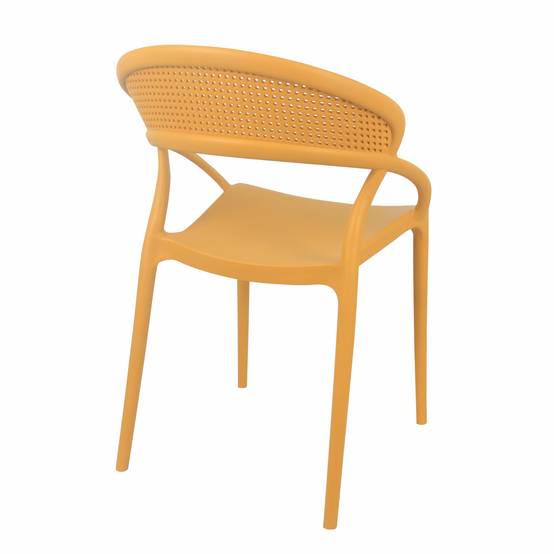 Oviala - Lot de 4 chaises de terrasse jaune moutarde Madrid - Oviala - Imagen 2