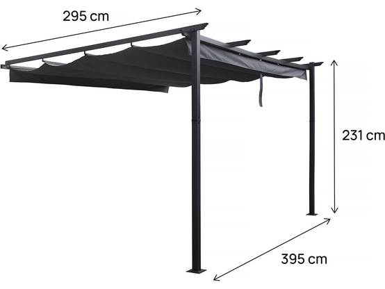 Habitat Et Jardin - Pergola Adossée En Aluminium Avec Toit Rétractable- 3 X 4 M - Gris -habitat Et Jardin - Image 4