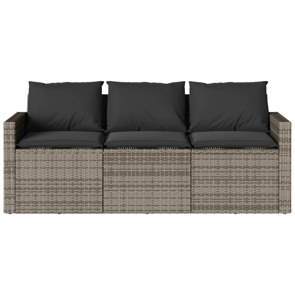 Maison Chic - Ensemble de 2 pcs table de jardin et chaises avec coussins - mobilier de jardin gris rotin-JU2780 - Image 6