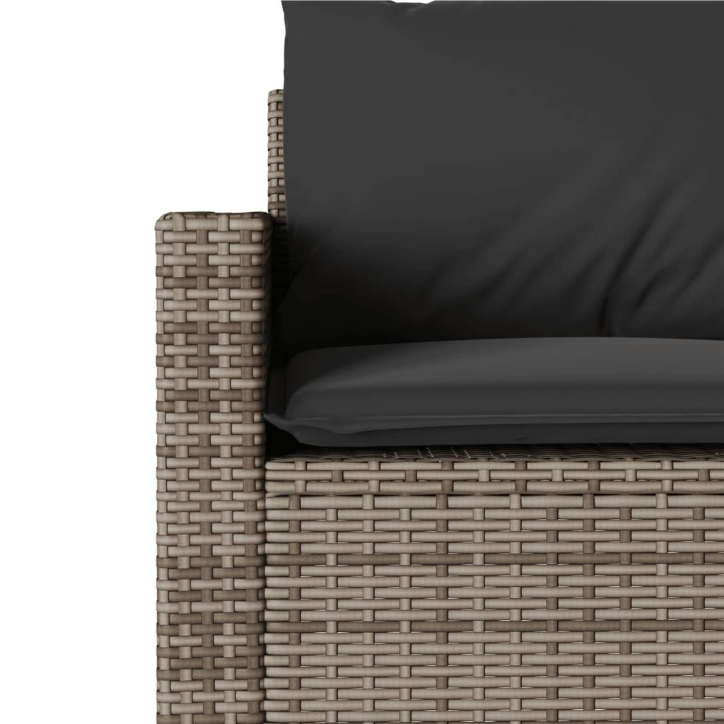 Maison Chic - Ensemble de 2 pcs table de jardin et chaises avec coussins - mobilier de jardin gris rotin-JU2780 - Image 9