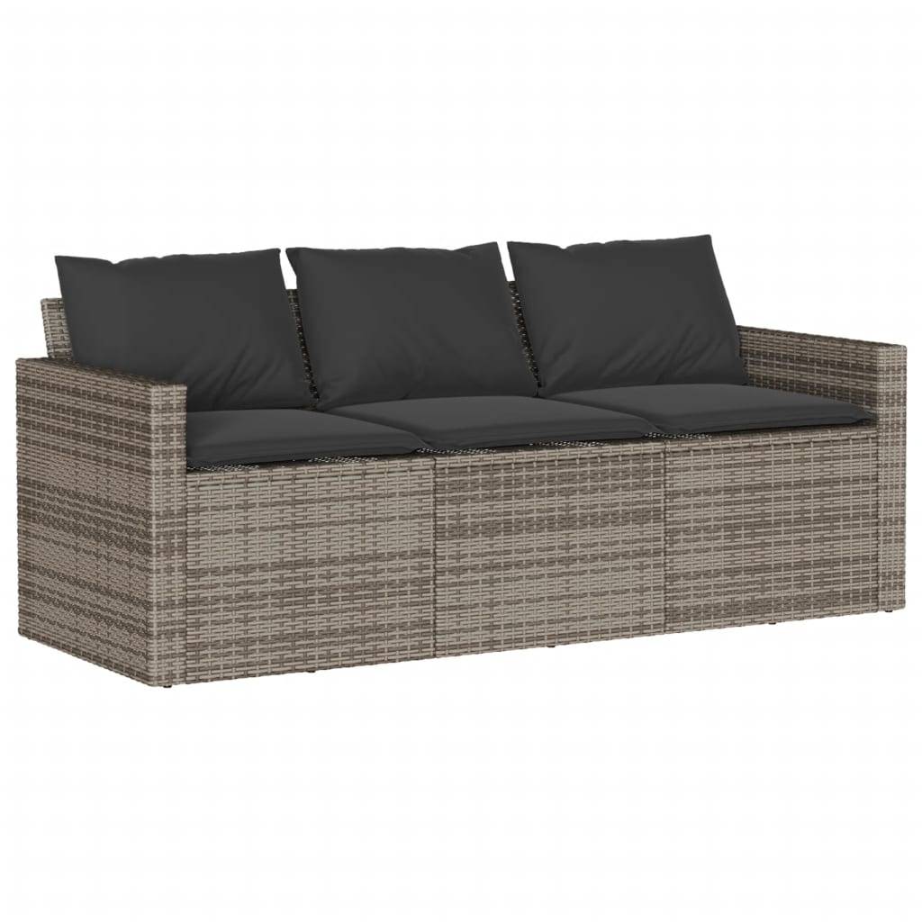 Maison Chic - Ensemble de 2 pcs table de jardin et chaises avec coussins - mobilier de jardin gris rotin-JU2780 - Image 4