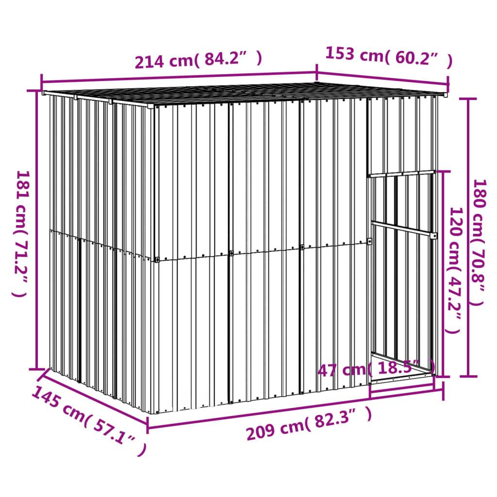 Niche plastique acier anthracite 214 x 153 x 181 cm - Prolenta premium p3233.5 - Image 5