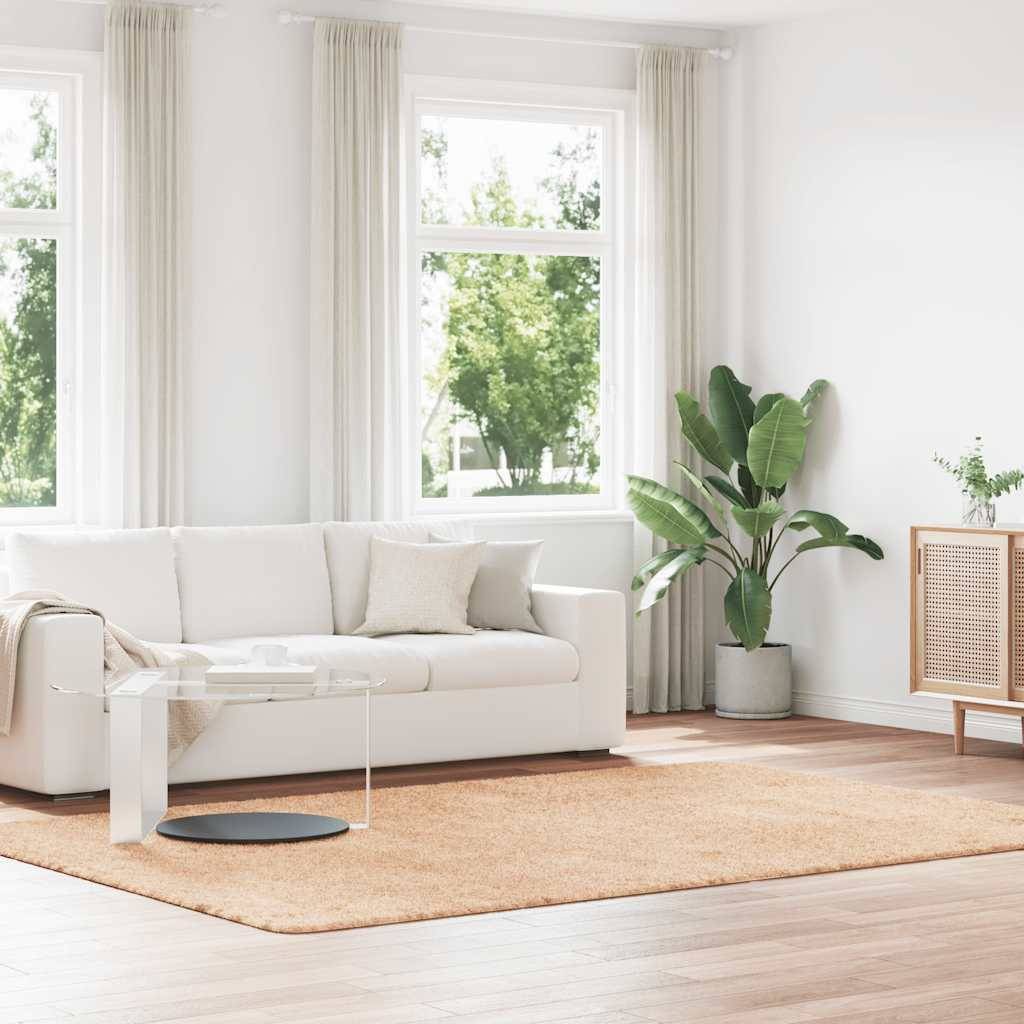 ComfortXL - Très Grand TapisMoelleux en Polyester pour Salon Confortable Beige 200x290 cm – ComfortXL Outdoor Living - Image 1