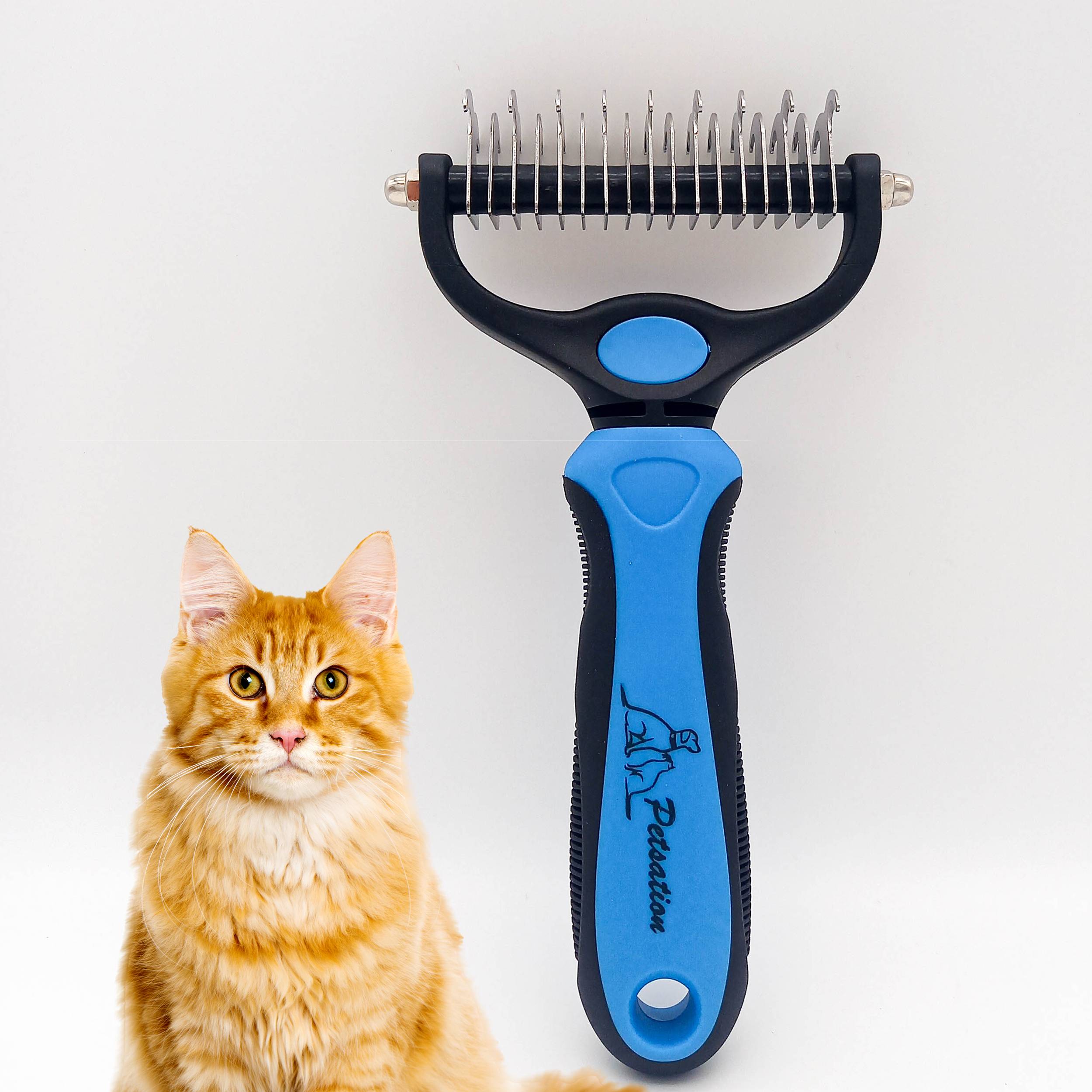 Petsation - Brosse Chien - Chat – Râteau de toilettage (Orange) - Petsation - Imagen 7