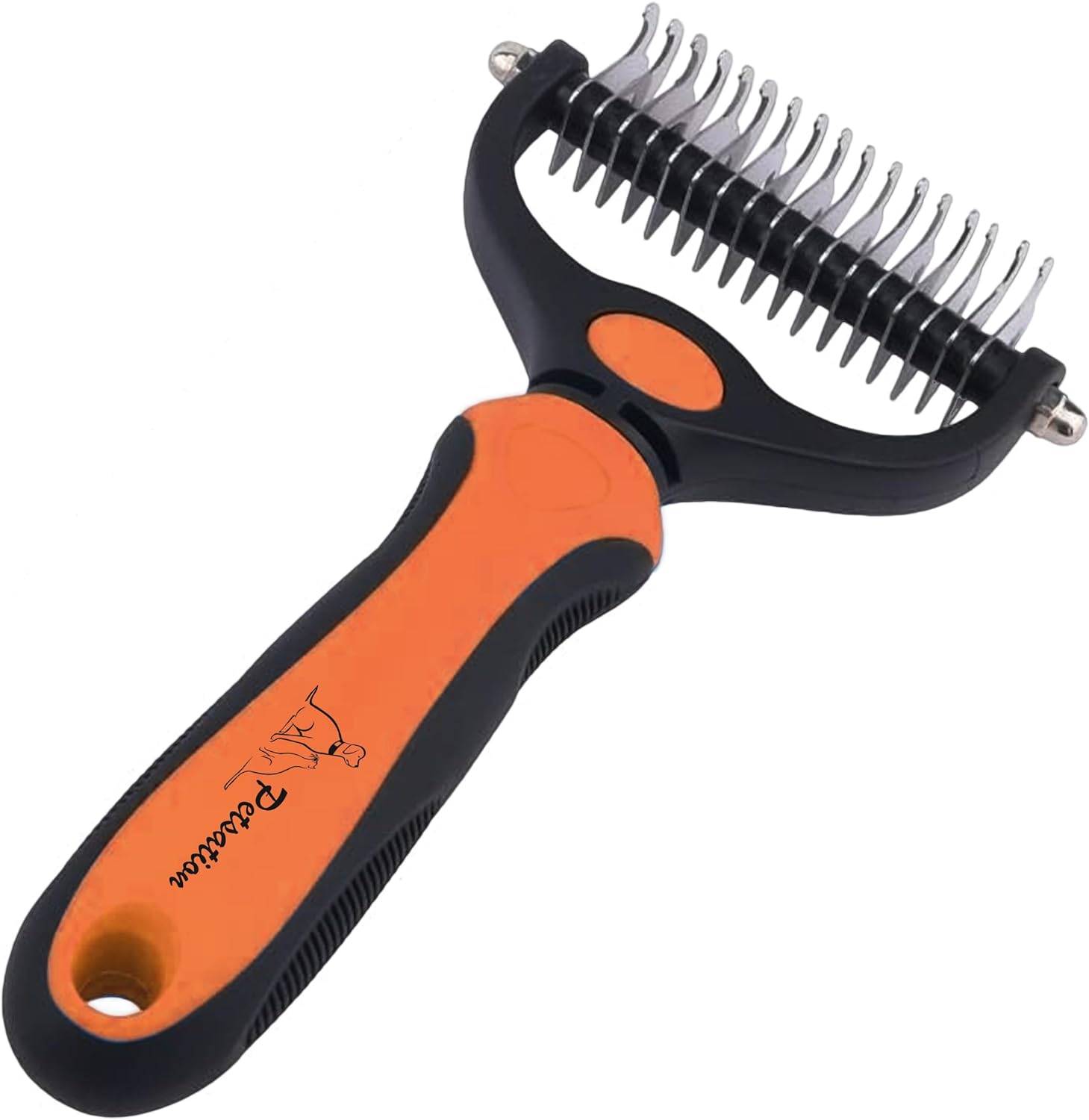 Petsation - Brosse Chien - Chat – Râteau de toilettage (Orange) - Petsation - Imagen 1