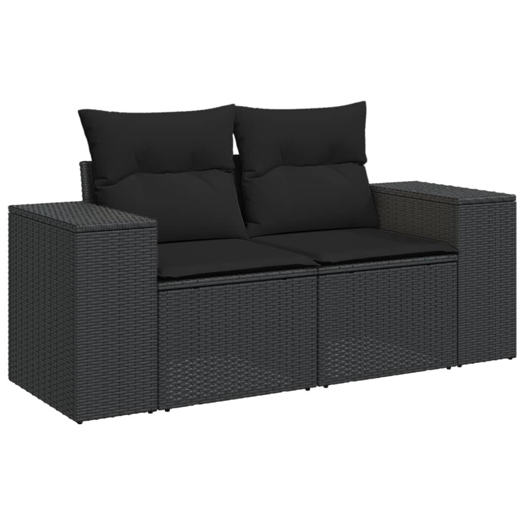 ComfortXL - Petit salon de jardin 3 places en résine tressée modulable pour balcon et terrasse Noir – ComfortXL Outdoor Living - Image 3