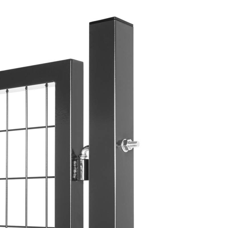 Portillon grillagé en acier galvanisé maille 100 x 50 L 1m20 x 1m00 Noir - Easy Clôture - Imagen 6
