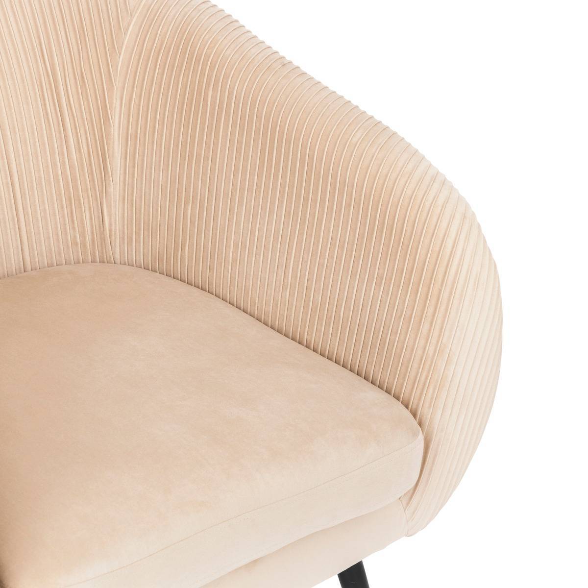Atmosphera - Fauteuil Solaro velours beige - Atmosphera Créateur d'intérieur - Image 3
