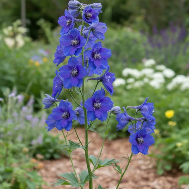 Pied-d'alouette de Chine, Delphinium à fleurs Bleue/ - feuillage Caduc - Godet - 5/20 cm - Imagen 1