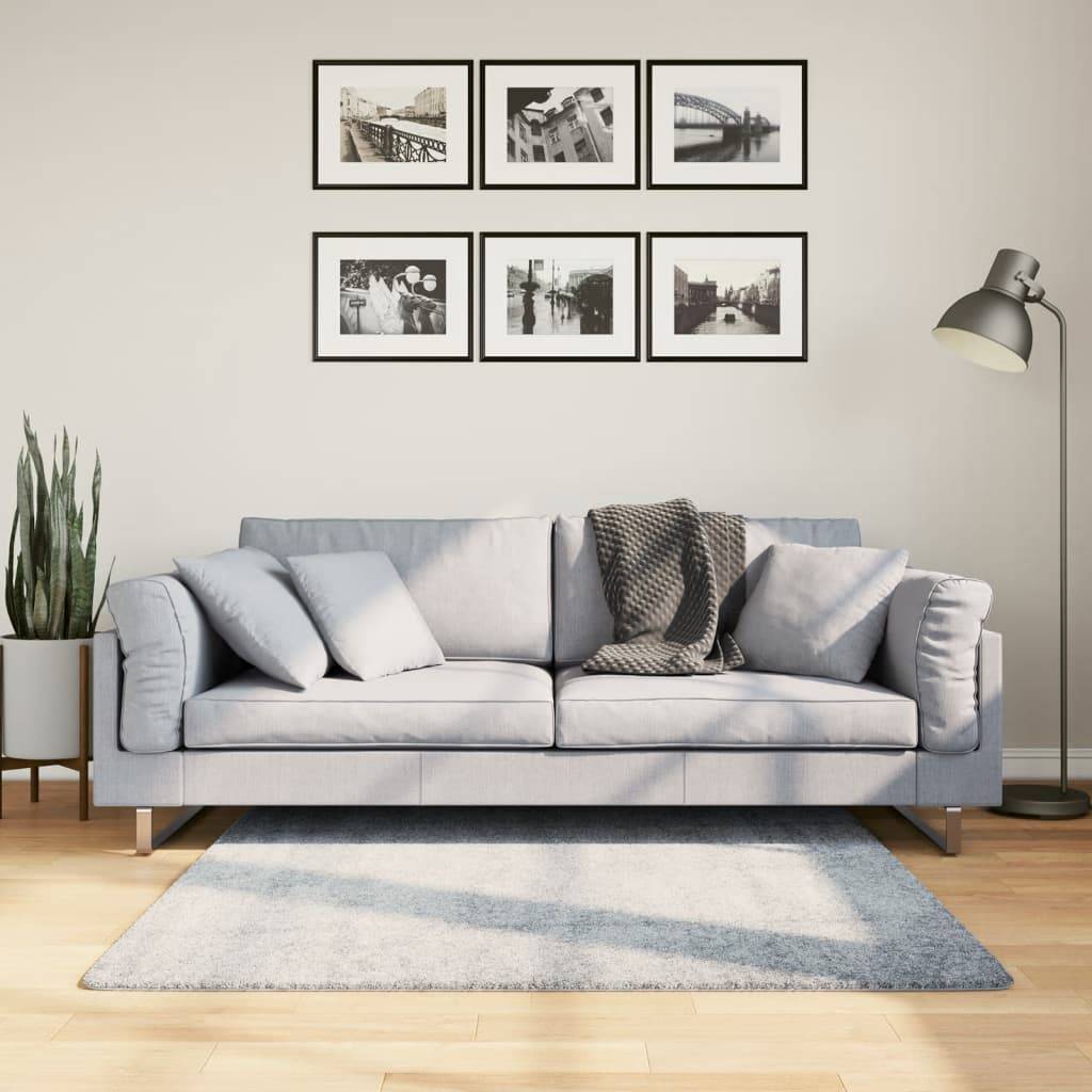 Tapis CarréMoelleux pour Chambre d'Ado ou Bureau Bleu 120x120 cm – ComfortXL Outdoor Living - Image 1