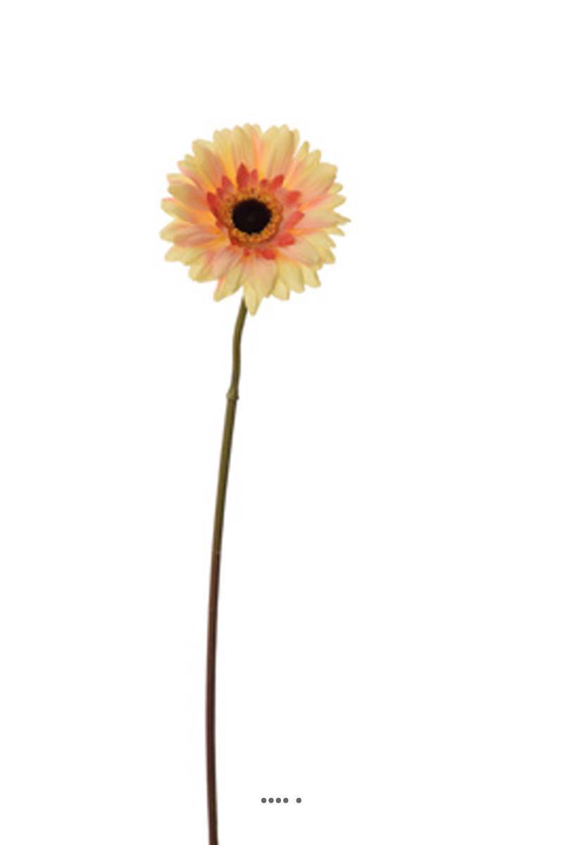 Artificielles - Gerbera artificiel H 36 cm D 8 cm superbe Pêche - couleur: Pêche