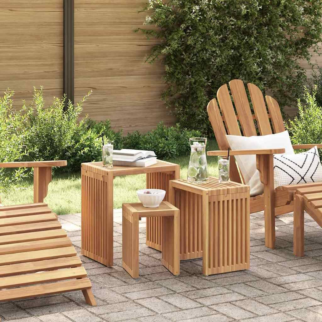 ComfortXL - Table d'Appoint de Jardin Design en Teck Massif, Petite Table d'Extérieur pour Plantes ou Boissons 33x44.5cm – ComfortXL Outdoor Living - Image 1