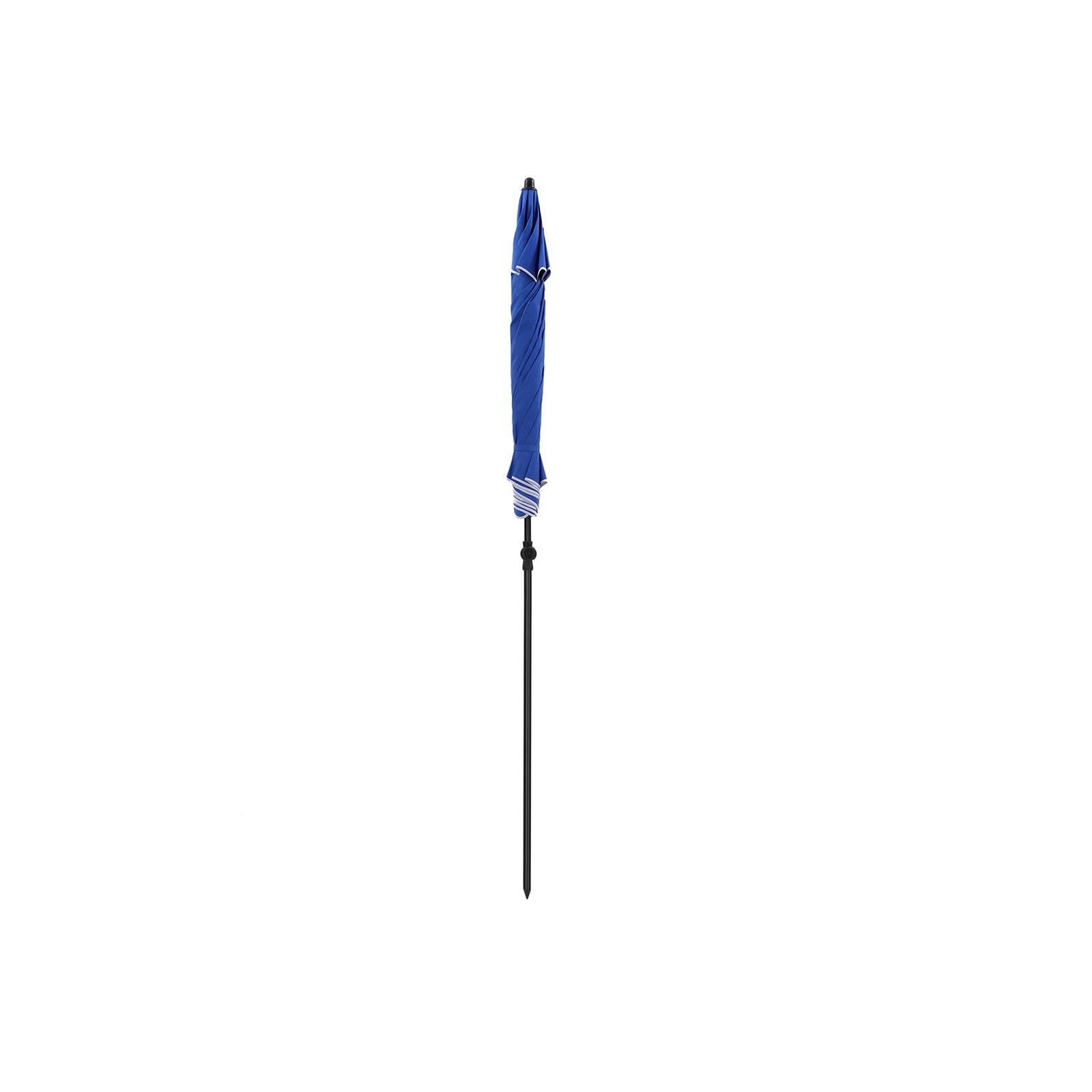 Helloshop26 - Parasol de jardin diamètre 2 m ombrelle protection upf 50+ inclinable portable résistant au vent baleines en fibre de verre avec sac bleu gpu65buv1 - Imagen 3
