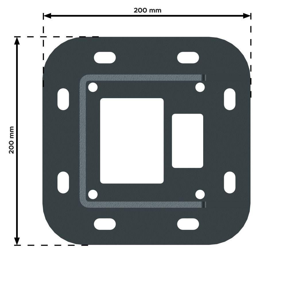 Pergola bioclimatique HELY îlot 4,00x3,929m Vérin à télécommande (Gris anthracite / Blanc) - Alia Productions - Imagen 4