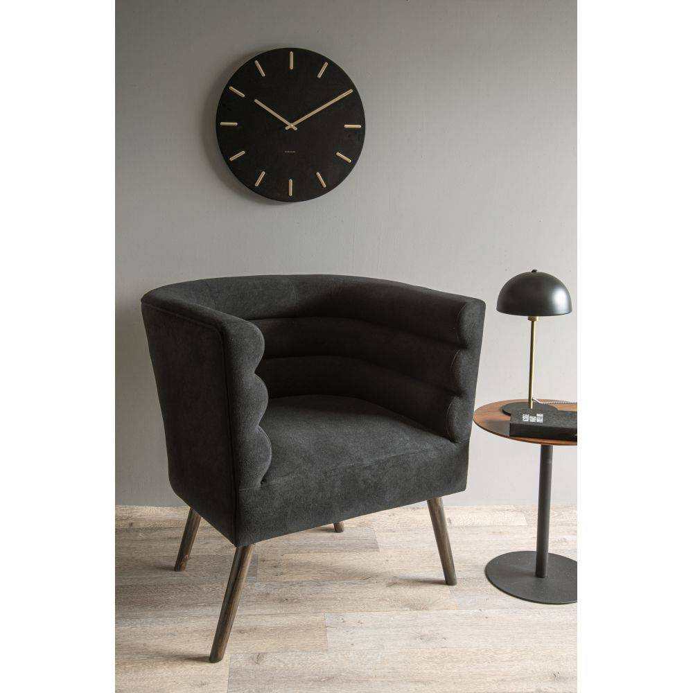 Karlsson - Horloge en métal Charme 45 cm Noir Karlsson - Imagen 4