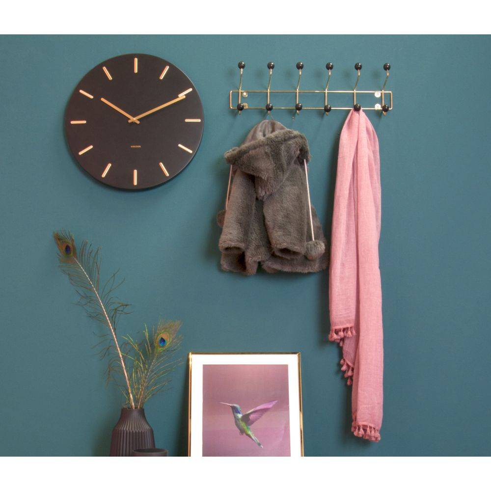 Karlsson - Horloge en métal Charme 45 cm Noir Karlsson - Imagen 2