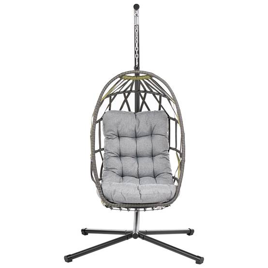 Beliani - Chaise porte-à-faux Tissu Gris GODRANO - 102x104x195- Beliani - Image 4