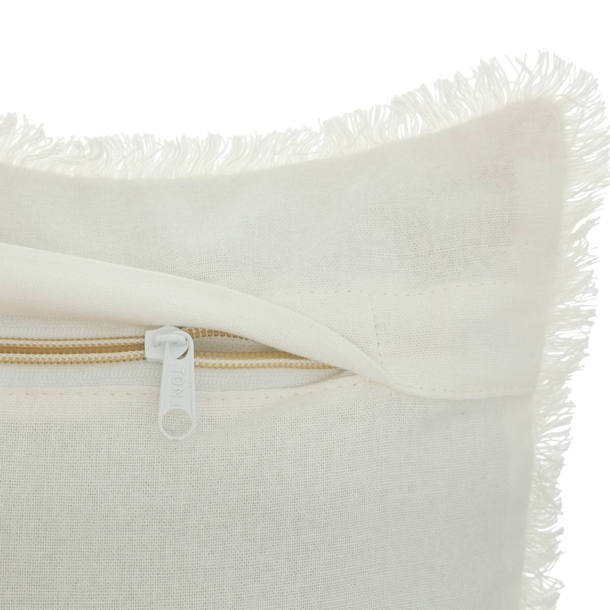 Atmosphera - Coussin nid d'abeille "Widdy" 30x50cm blanc ivoire - Atmosphera Créateur d'intérieur - Imagen 3