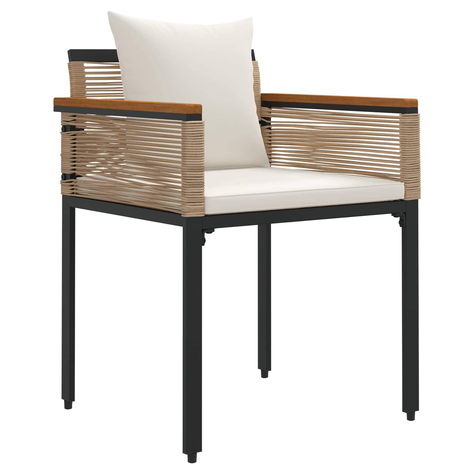 Vidaxl - Ensemble de meubles d'extérieur-Salons de jardin Beige et blanc crème polyrotin 582152 - Image 5