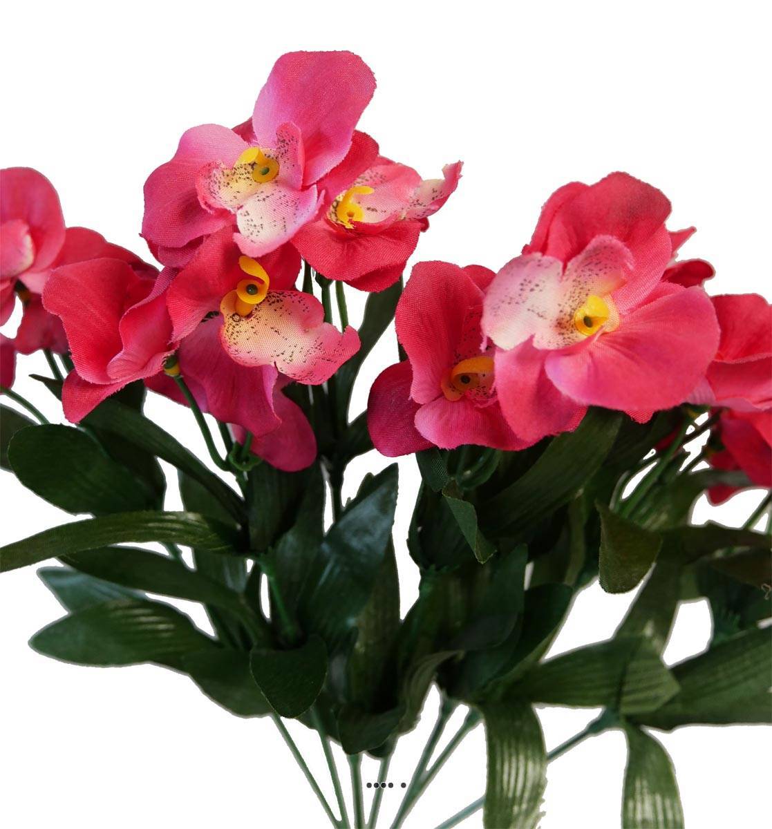 Bouquet d'Orchidées factices 21 fleurs H33cm superbe Rose fushia - couleur: Rose fushia 730 - Image 2