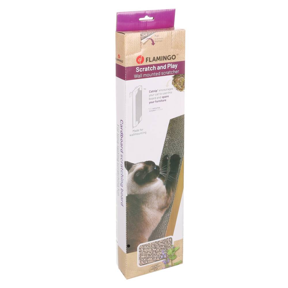 Griffoir  en carton 46 cm x 12 cm H 3.7 cm pour chat - Image 1