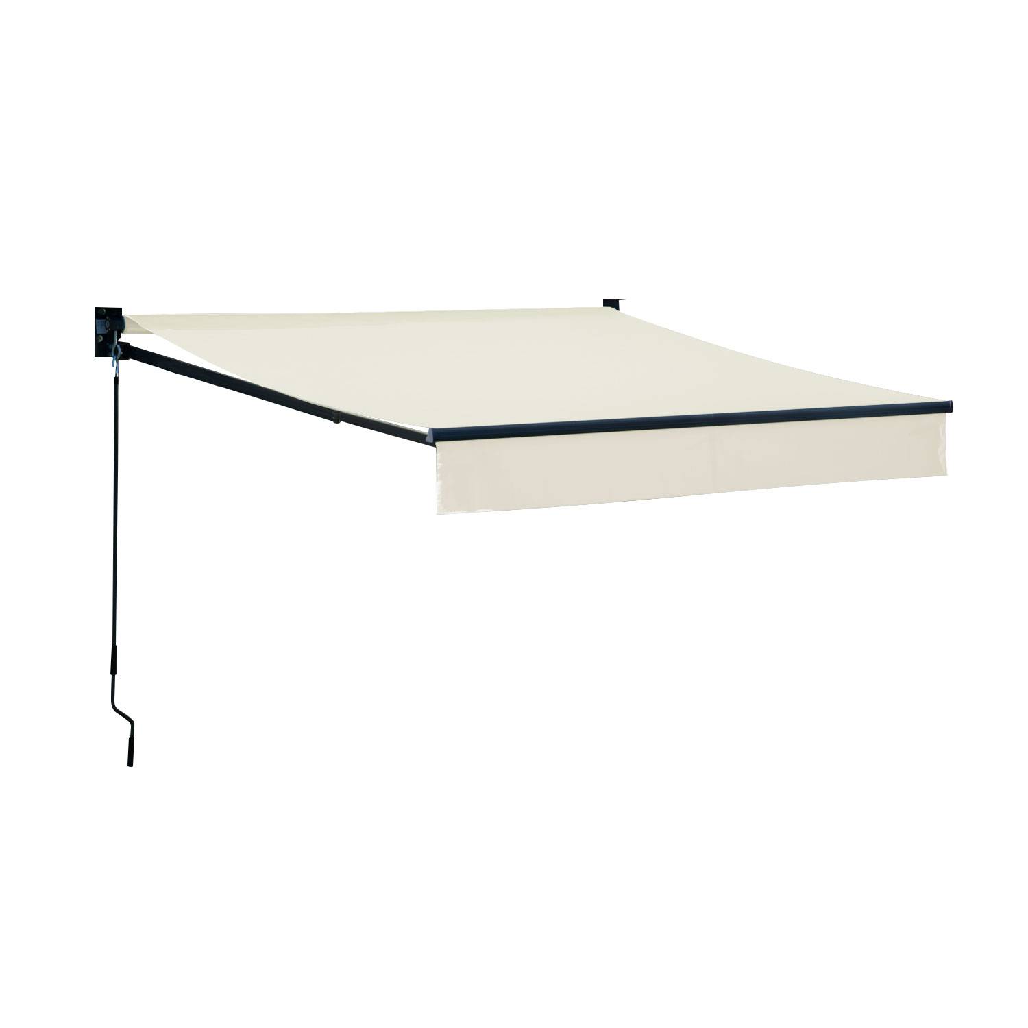 Store banne SAULE 2,5 × 2m - Toile beige et structure grise - HAPPY GARDEN - Imagen 1