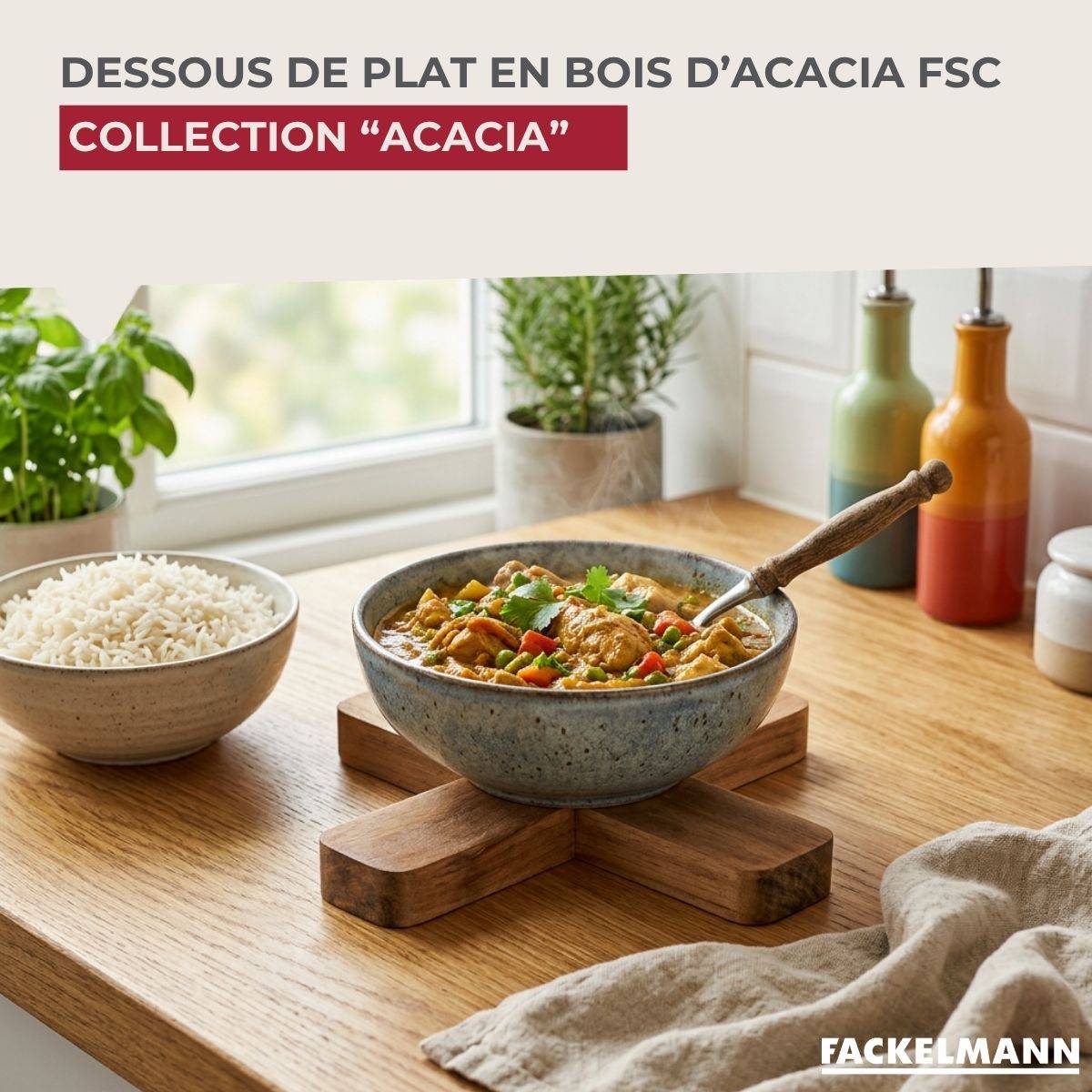 Dessous de Plat 18 cm Fackelmann Acacia - Image 2