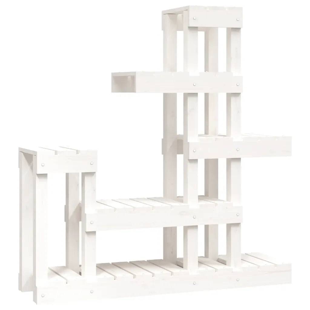 Helloshop26 - Support à plantes en bois massif maison jardin 92 x 25 x 97 cm design unique ambiance cosy en pin blanc