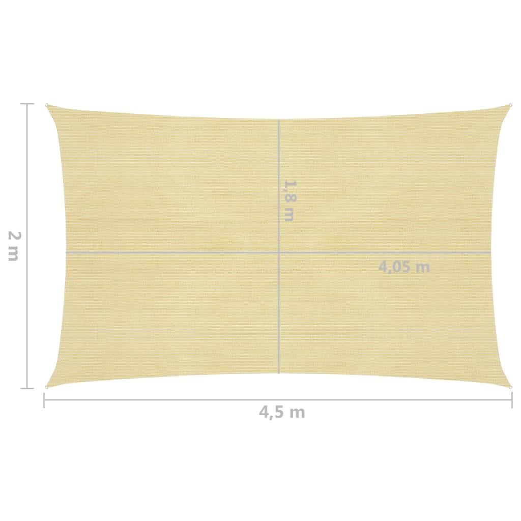 Helloshop26 - Voile toile d'ombrage parasol 160 g/m² PEHD 2 x 4,5 m beige - Imagen 6