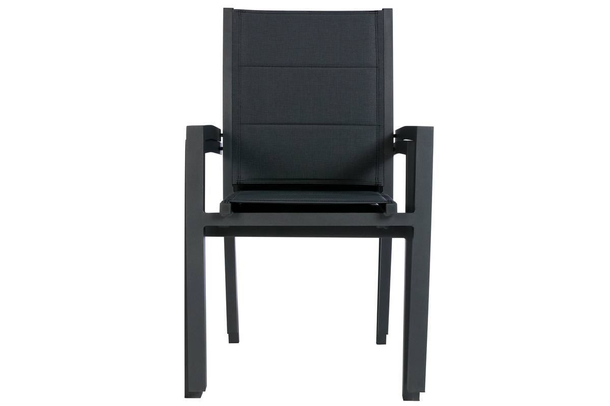 Hesperide - Fauteuil de jardin empilable "Allure" gris poivre & graphite aluminium traité époxy Hespéride - Imagen 4