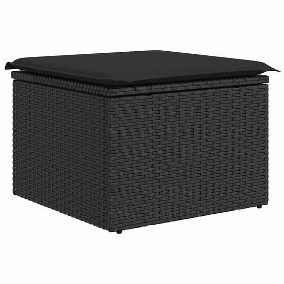Salon de Jardin 4 Places Polyrotin Modulable avec Coffre de Rangement et Table Relevable Noir – ComfortXL Outdoor Living - Image 6