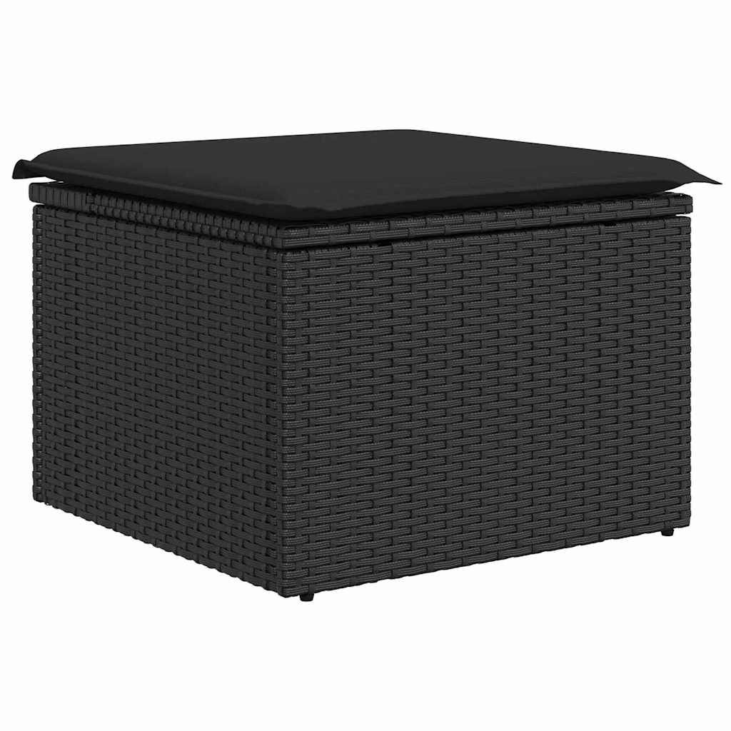 Salon de Jardin 4 Places Polyrotin Modulable avec Coffre de Rangement et Table Relevable Noir – ComfortXL Outdoor Living - Image 6