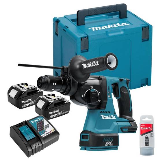 Perfo-burineur SDS-Plus LXT - MAKITA - avec 2 batteries 18V 5.0Ah, en coffret avec poignée - DHR243RTJ - Image 1