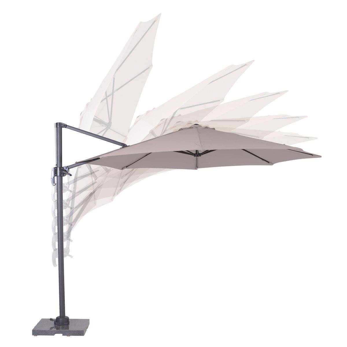 Garden Impressions - Parasol Hawaii S - Ø 300 - noir charbon - sable - Garden Impressions - Imagen 6