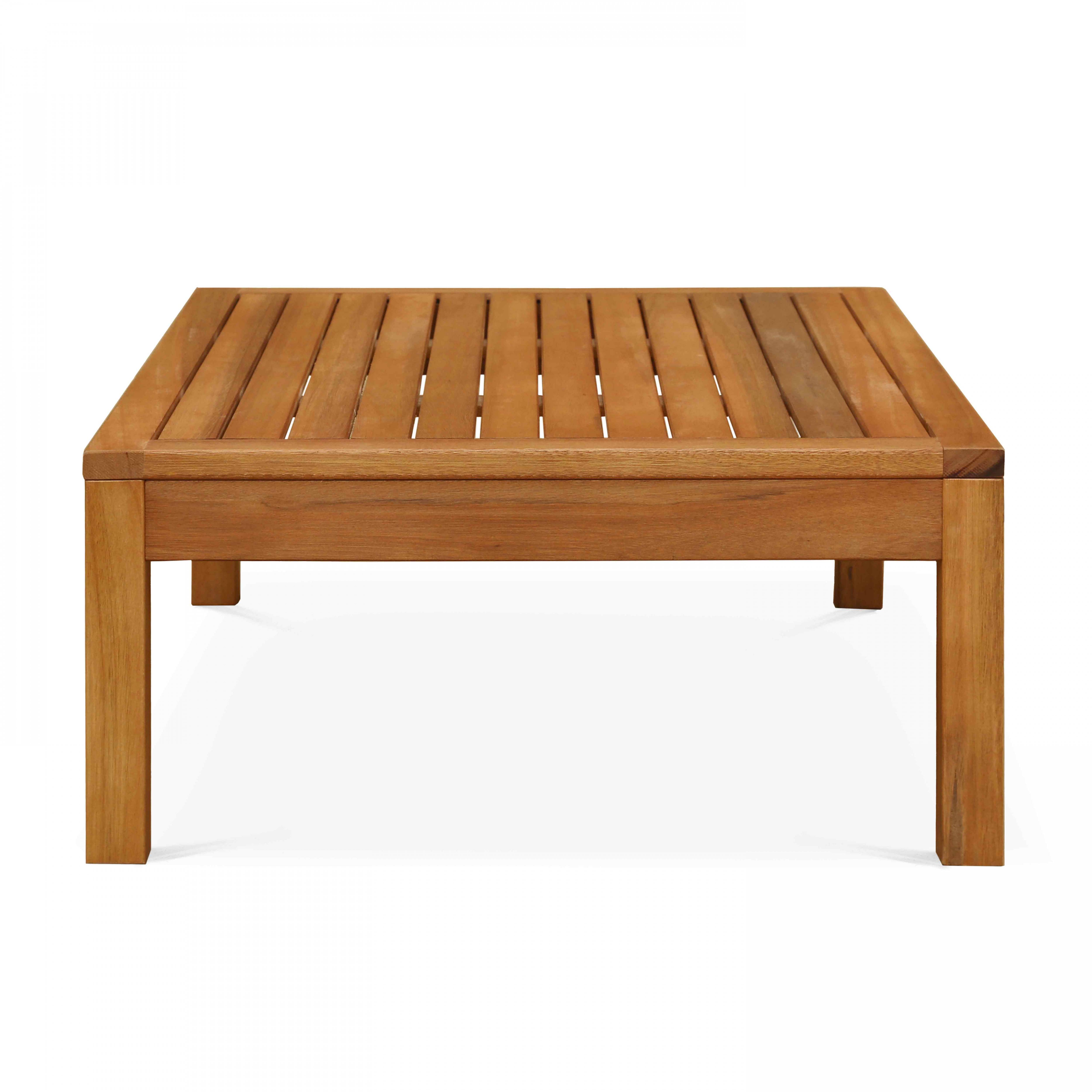 Oviala - Table basse de jardin en bois 80 x 60 x 30 cm Maupiti Maupiti - Oviala - Imagen 3